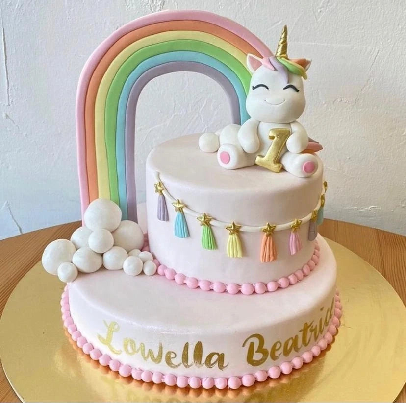 Unicorn 2Tier Cake in 3D